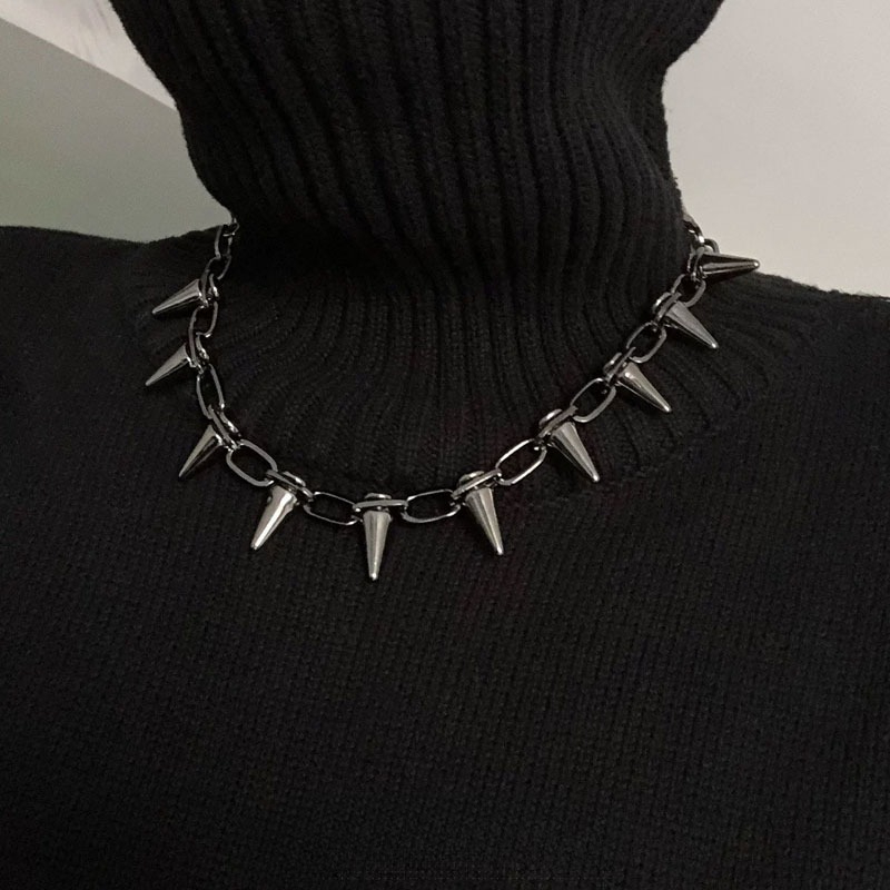 Goth Punk Spike Choker - Fashion Punk Spike Chokers Necklaces Goth
