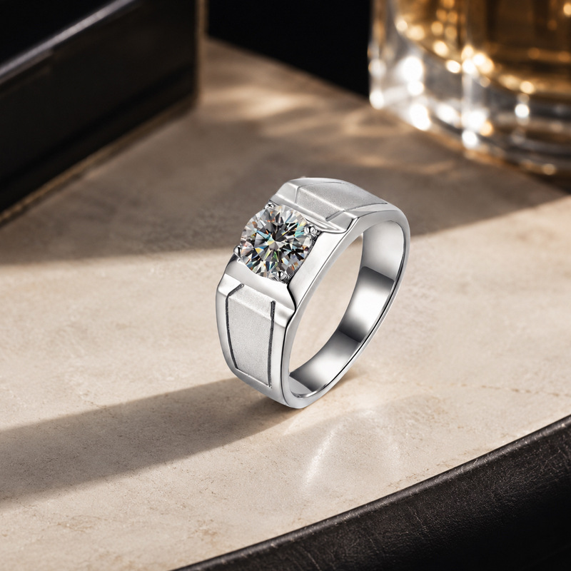 Hot selling s925 sterling silv - огляд і ціна Moissanite Engagement Ring 1 Carat