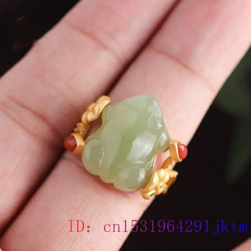 Green Jade Frog Rings Charms N - огляд і ціна Rings