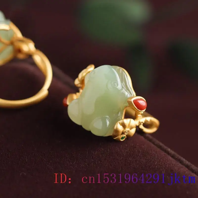 Green Jade Frog Rings Charms N - огляд і ціна Rings