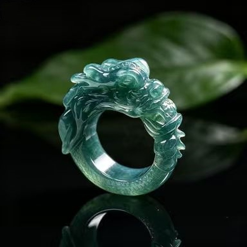 Jadeite A-grade blue water dra - огляд і ціна Rings