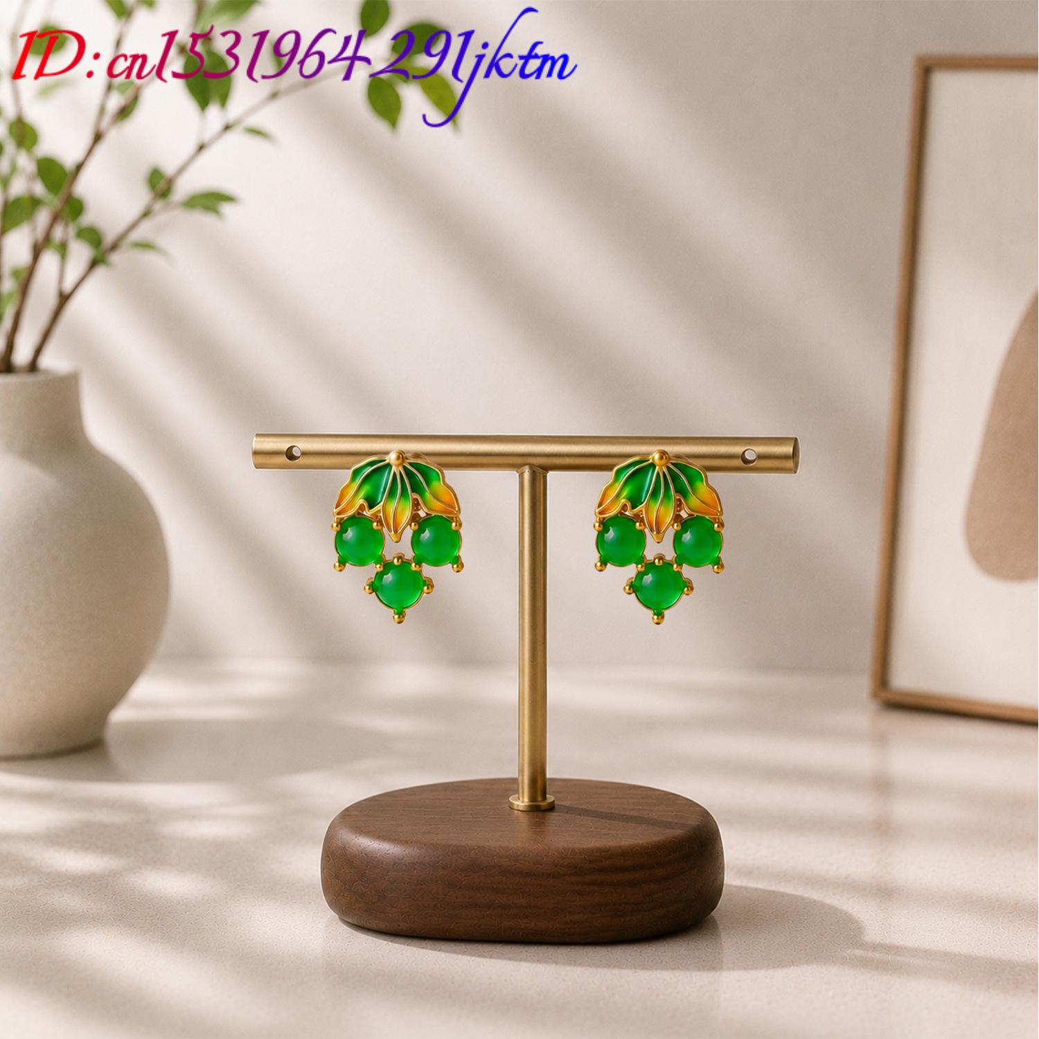 Burmese Jadeite Grape Earrings - огляд і ціна Earrings