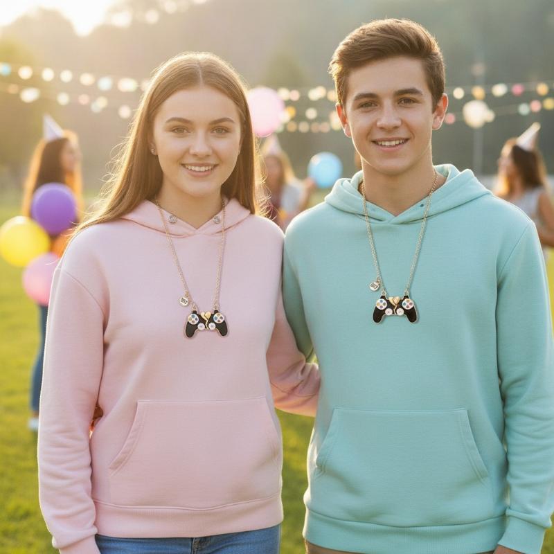 2Pcs Magnetic Game Controller  - огляд і ціна Magnetic Couple Matching Necklaces