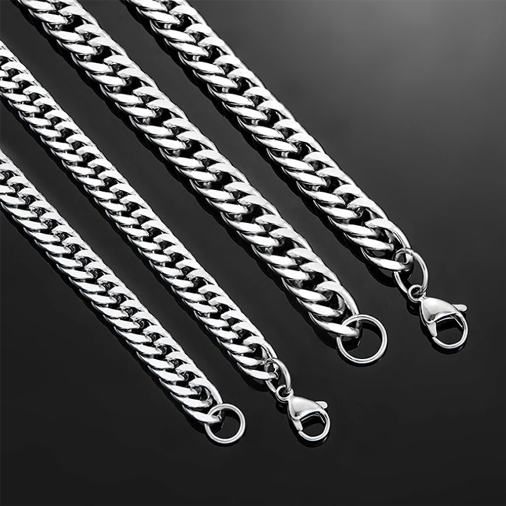 HIYEE 3mm/4mm/5mm/6mm/7mm/8mm  - огляд і ціна Cuban Link Chain 12Mm