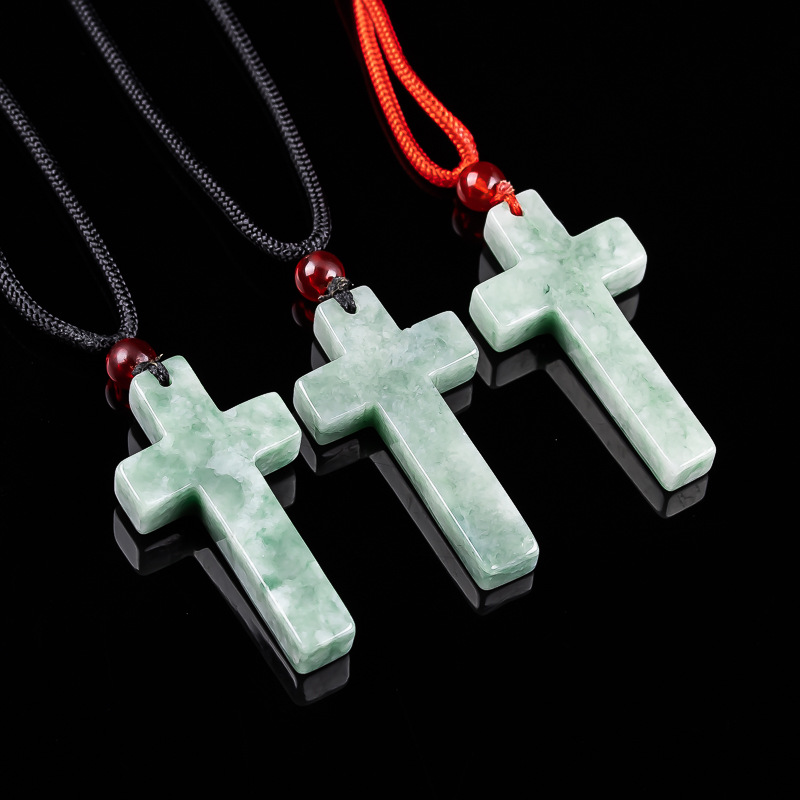 Myanmar Jadeite Cross Pendant  - огляд і ціна Necklaces