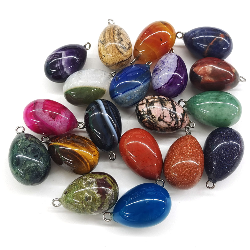 30x19mm Mini Egg Shape Pendant - огляд і ціна Crystal Pendant Necklace Natural Stone