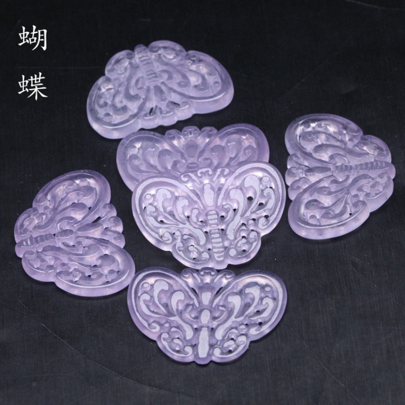 2pc Natural Purple Jade Hollow - огляд і ціна Necklaces