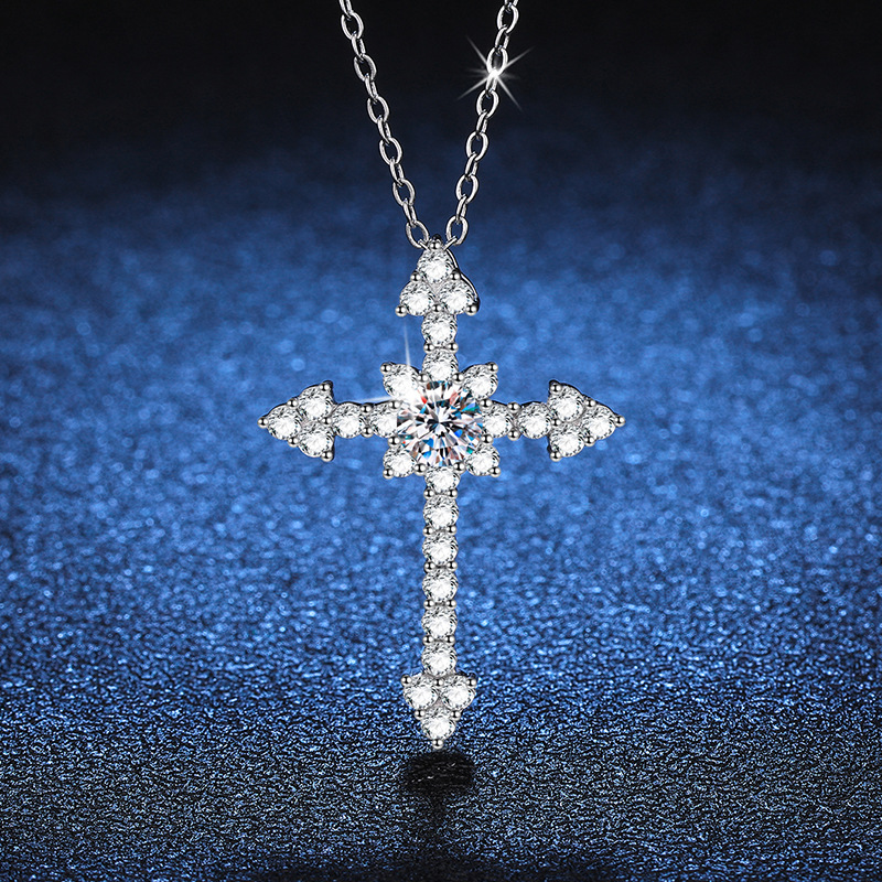 LioraGem Platinum PT950 Full-D - огляд і ціна Cross Pendant Necklace Gold