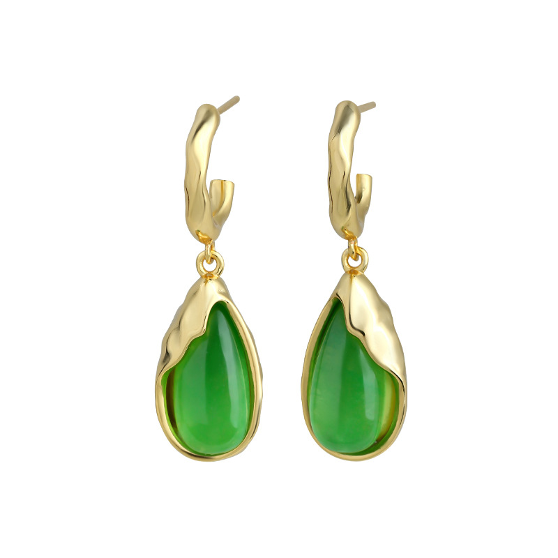 Green Real Jade Water Drop Ear - огляд і ціна Earrings
