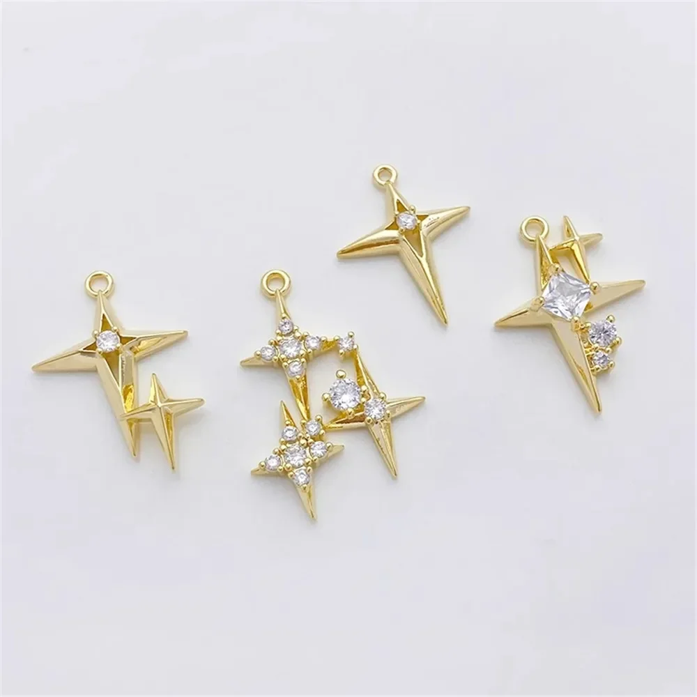 14K Gold-plated Micro-inlaid Z - огляд і ціна Cross Pendant Necklace Gold