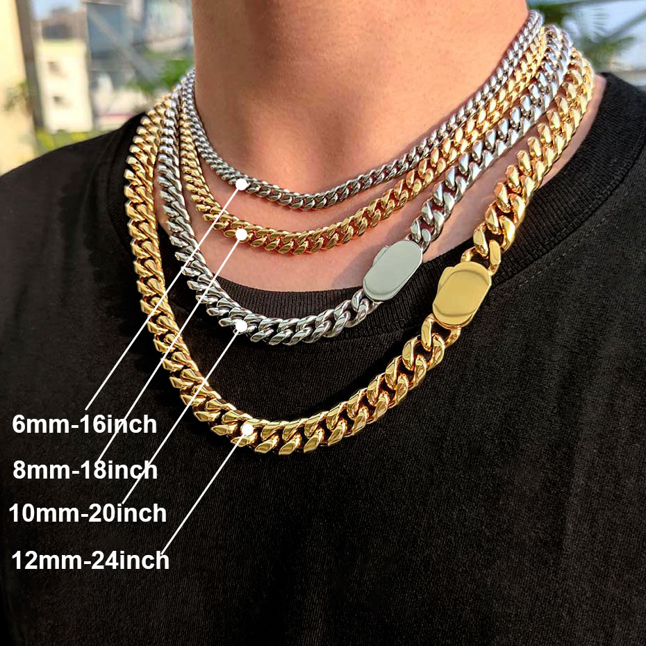 6-12mm Width New Style Stainle - огляд і ціна Cuban Link Chain 12Mm