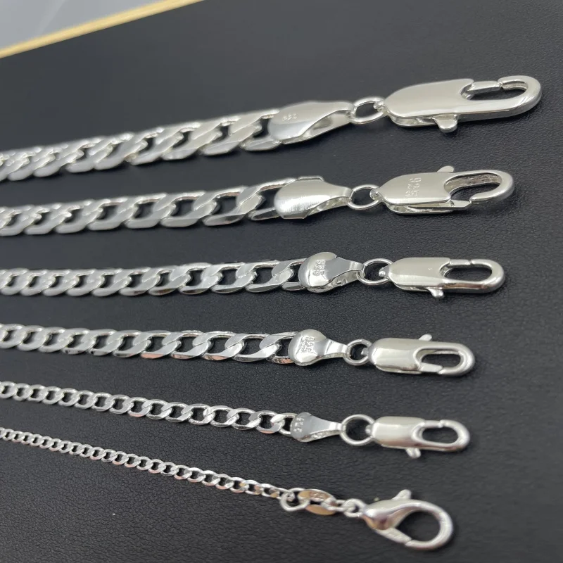 Men's 925 Sterling Silver Neck - огляд і ціна Cuban Link Chain 12Mm