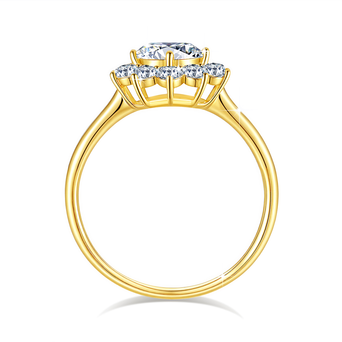 Szjinao 100% Real 14k Gold Flo - огляд і ціна Moissanite Engagement Ring 1 Carat