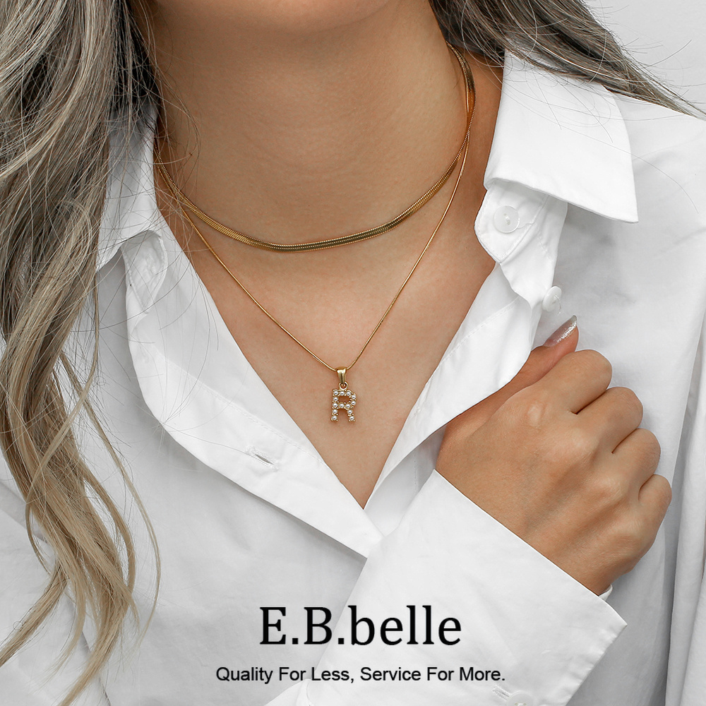 E.B.belle Stainless Steel 18K  - огляд і ціна Initial Letter Necklace 18K Gold