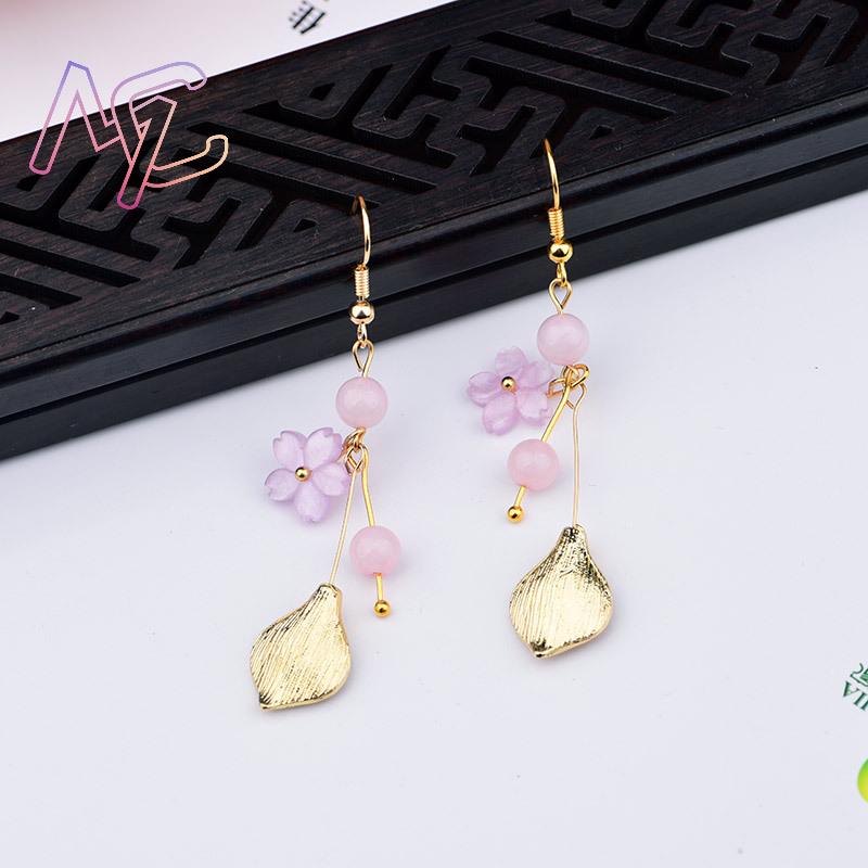 Pink Natural Jade Flower Earri - огляд і ціна Earrings
