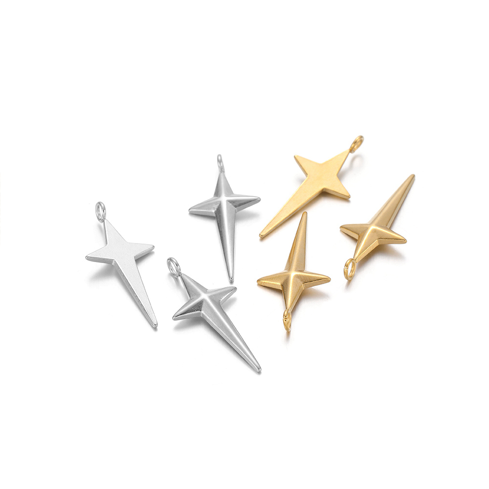 5Pcs Stainless Steel Gold Plat - огляд і ціна Cross Pendant Necklace Gold