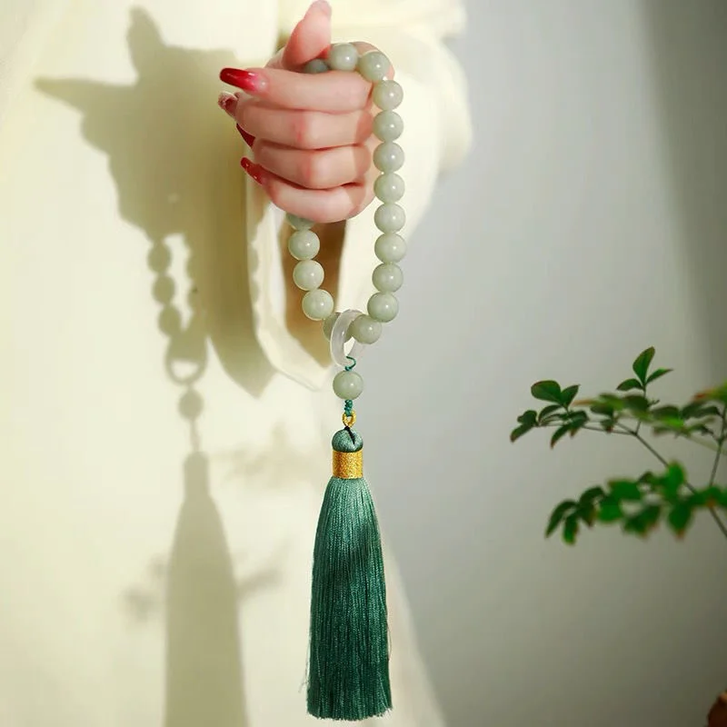 Green Jade Stone 12mm Beads Ta - огляд і ціна Bracelets
